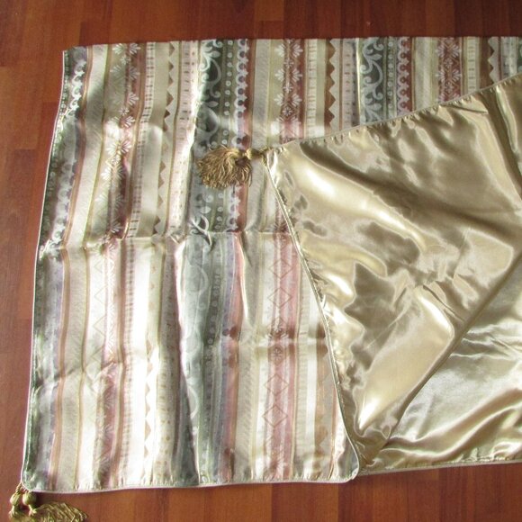 Satin and Jacquard Decorative Throw - Custom Made - Picture 1 of 10